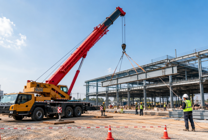 Cho thuê cẩu SANY an toàn, linh hoạt cho công trình